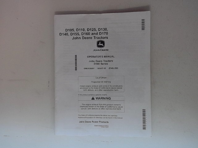 OMGX26097 Manual for JOHN DEERE