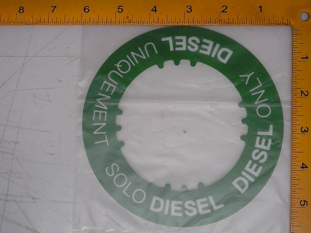 3J080-39910 Plate, Diesel for KUBOTA