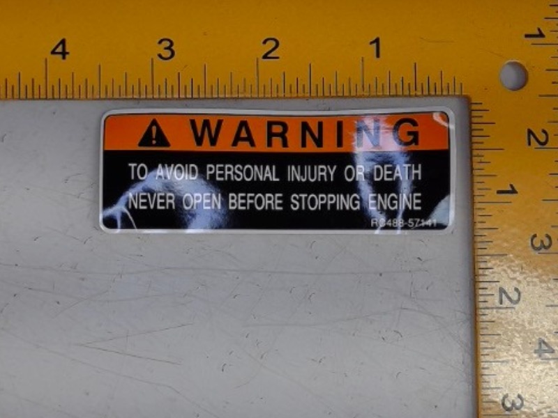 RC488-57140 Label for KUBOTA
