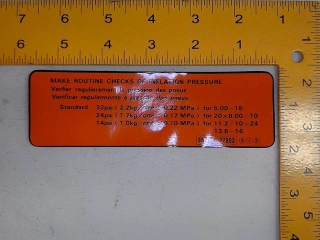 35210-27800 Label for KUBOTA