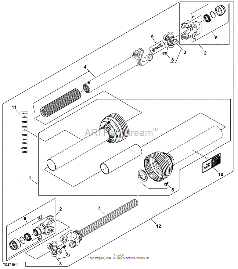 DC203052 Yoke for JOHN DEERE
