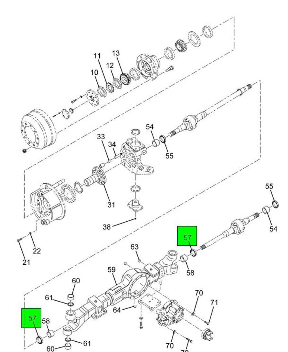 2507881C1 Seal, Oil Axle Shaft Housing for NAVISTAR