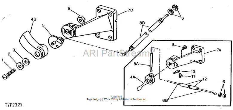PT4955 Lever for JOHN DEERE