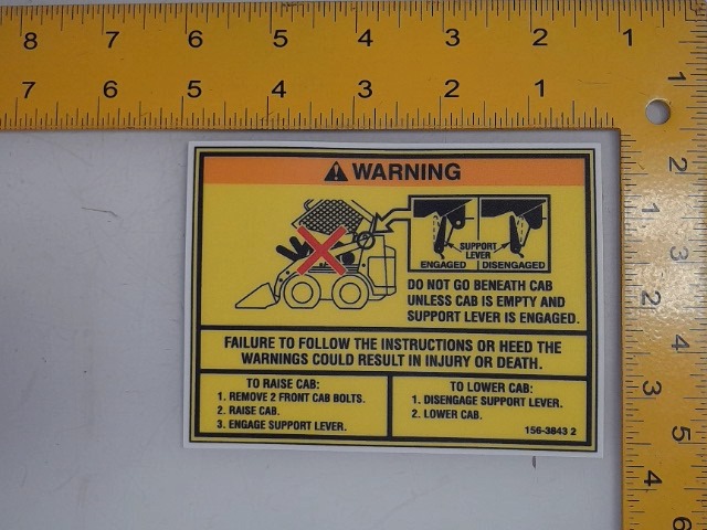 156-3843 Film-warning for CATERPILLAR