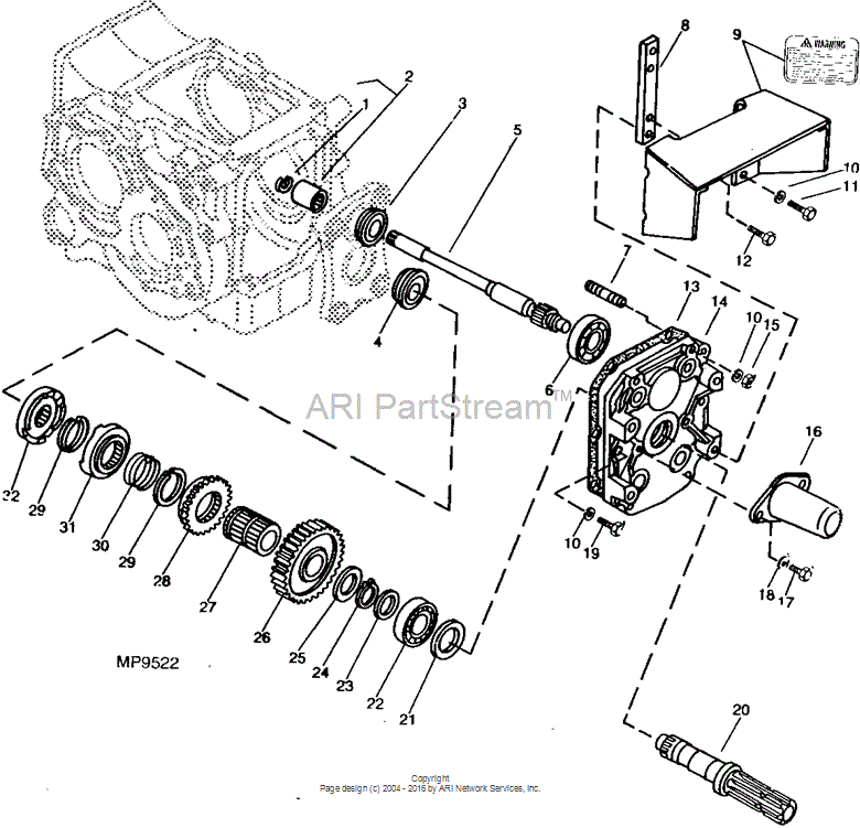 LVU801607 Gasket for JOHN DEERE