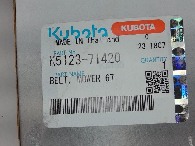 K5123-71420 Belt for KUBOTA