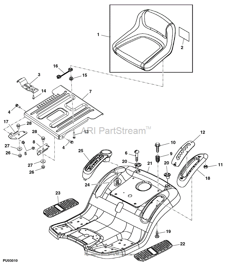 GX22452 Mat for JOHN DEERE