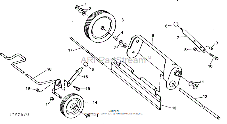 M82911 Axle for JOHN DEERE