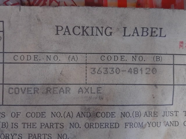 36330-48120 Cover for KUBOTA