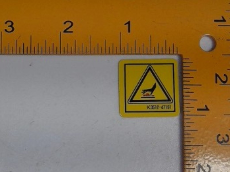K3512-47190 Decal for KUBOTA