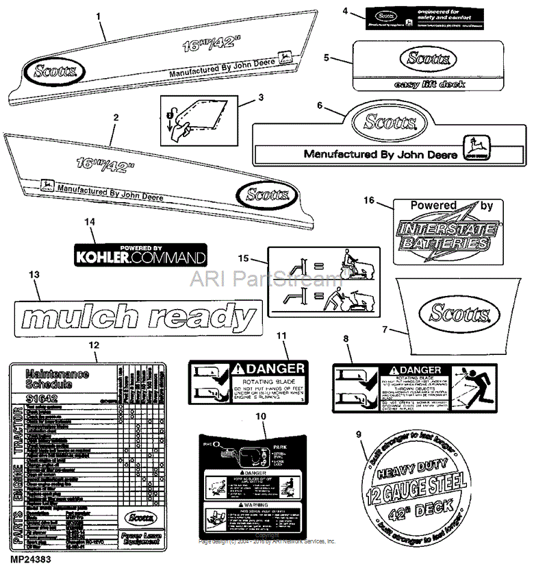GX10770 Label for JOHN DEERE
