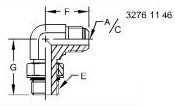 X6-6C4OMXS Elbow for JOHN DEERE