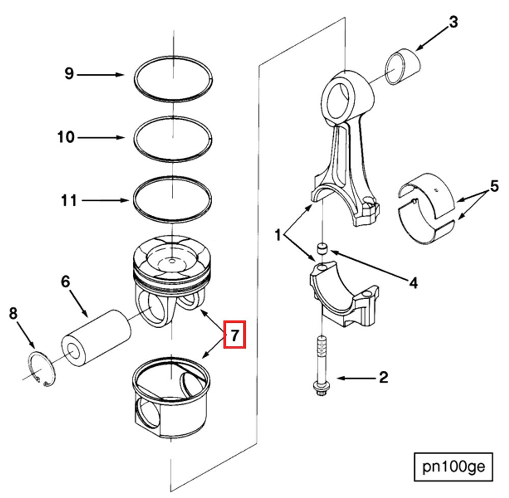 3087634 CGR Kit,engine Piston