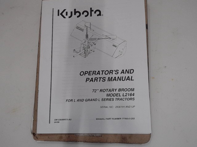 77700-01255 Manual for KUBOTA