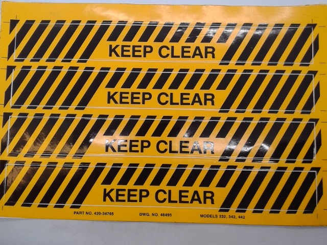 420-34765 Decal Sheet for GEHL MANITOU