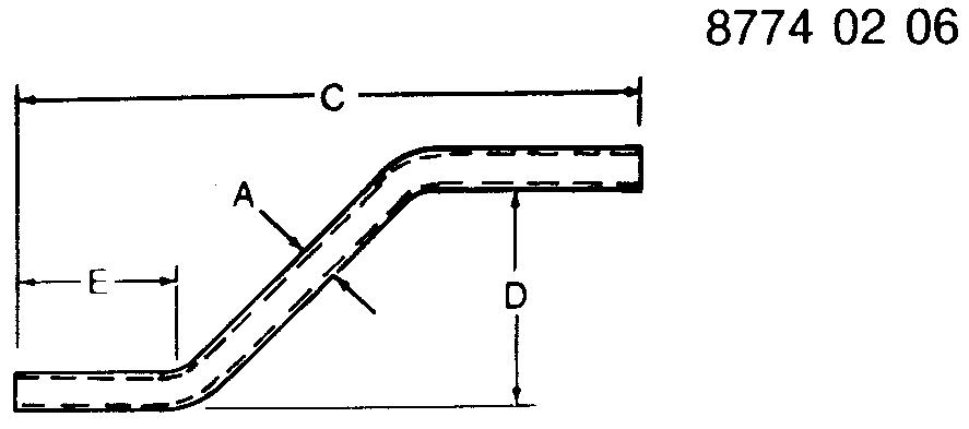 A65657 Seed Delivery Formed Tube For Commodity Cart, for JOHN DEERE