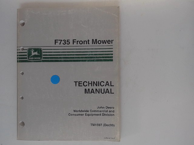 TM1597 Tech Manual for JOHN DEERE