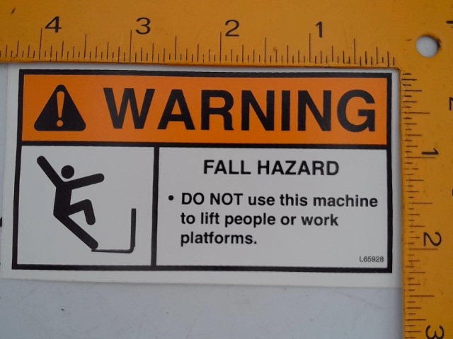 L65928 Decal for GEHL MANITOU