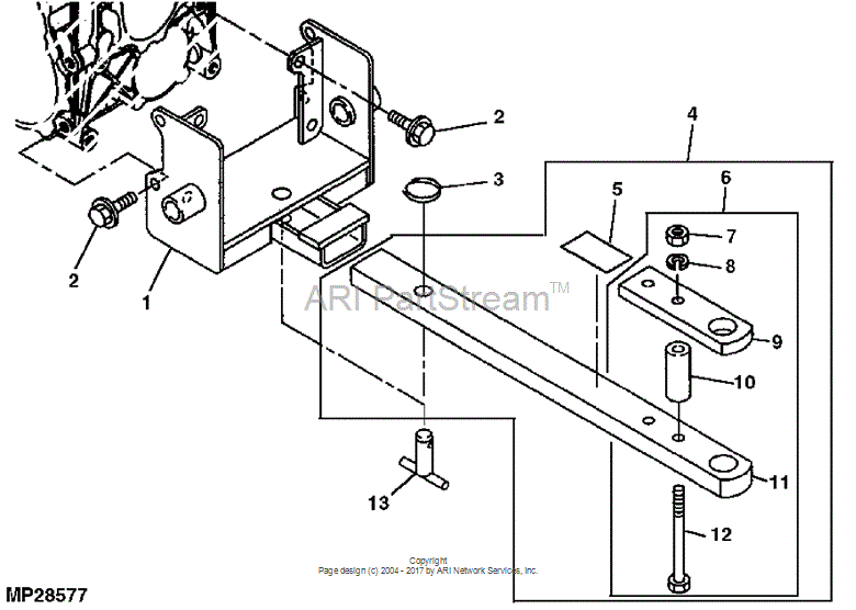 LVA800672 Hitch for JOHN DEERE