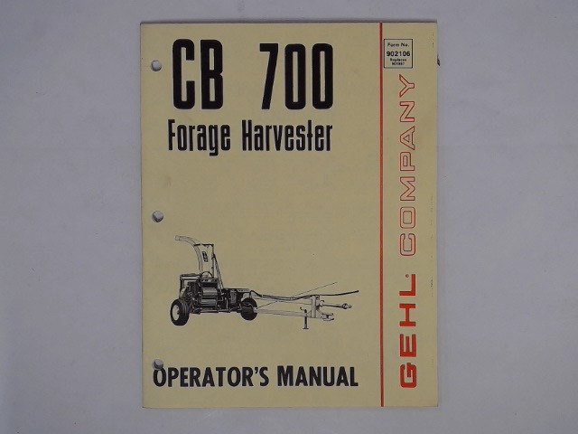 902106 Book for GEHL MANITOU