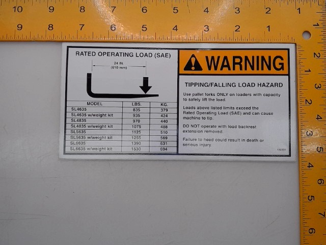 132331 Decal for GEHL MANITOU