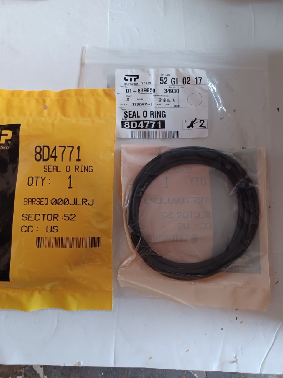8D4771 Seal O-ring for CATERPILLAR