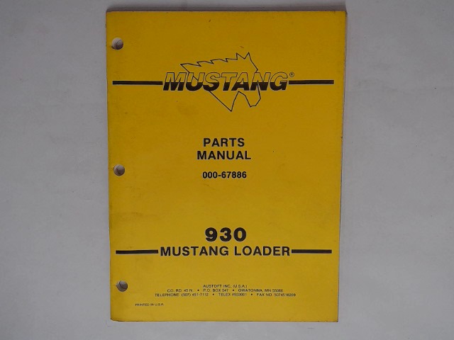 000-67886 Prt Manual for GEHL MANITOU