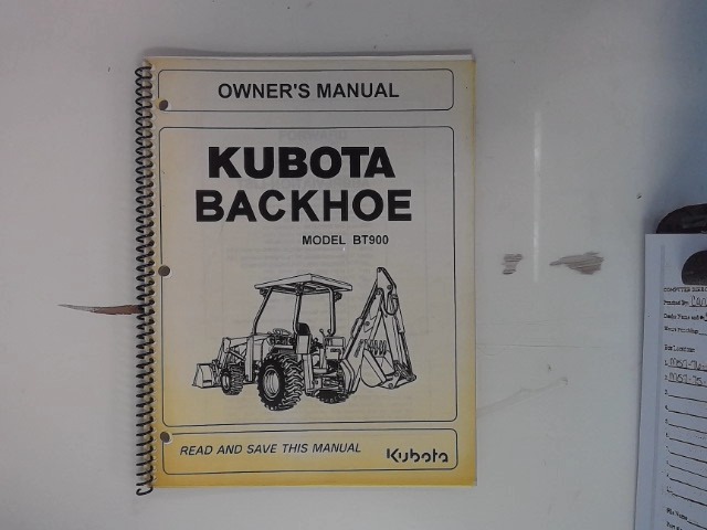 75595-79912 Backhoe Manual for KUBOTA
