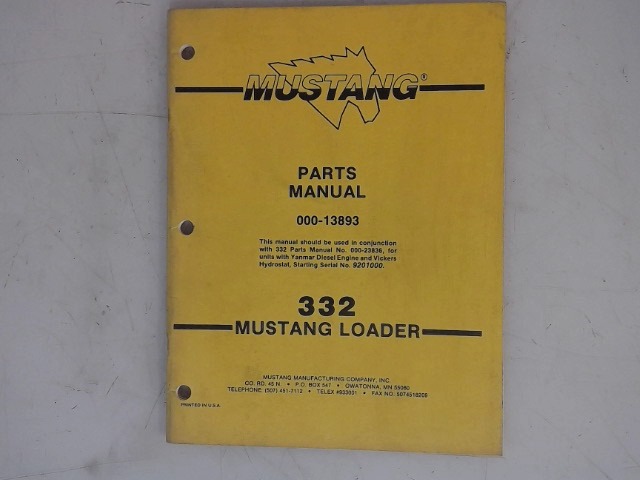000-13893 Manual for GEHL MANITOU