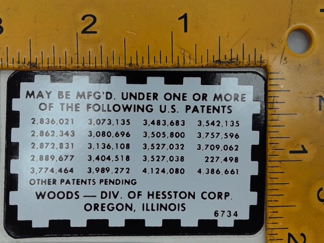 6734 WOODS Decal