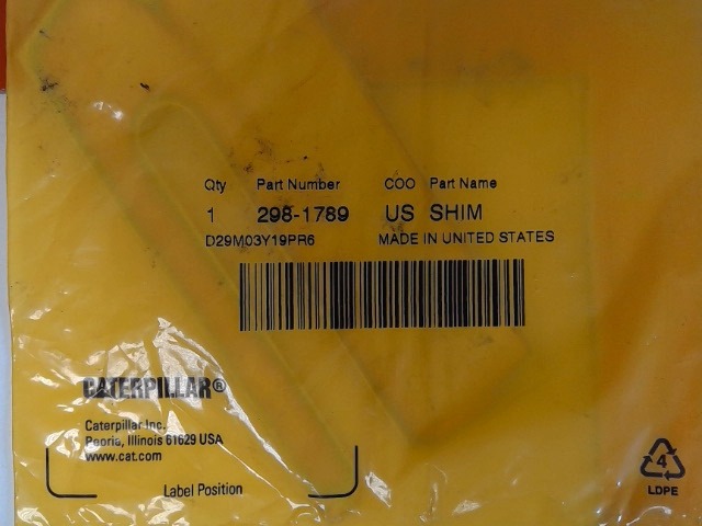 2981789 Shim for CATERPILLAR