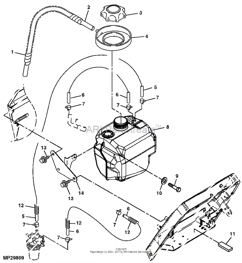 LVU800773 Tank for JOHN DEERE