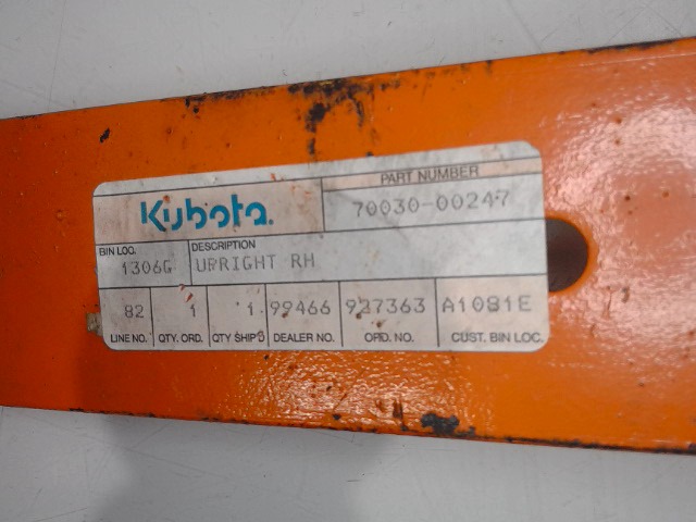 70030-00247 Upright Rh for KUBOTA