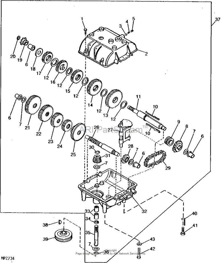 M82809 Gear for JOHN DEERE