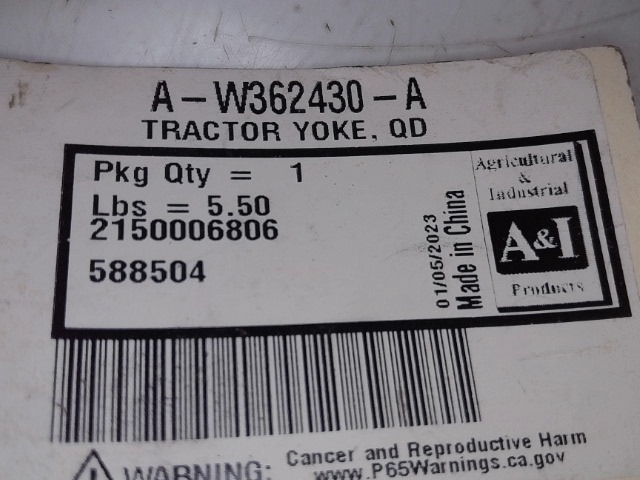 A-W362430-A Yoke for JOHN DEERE