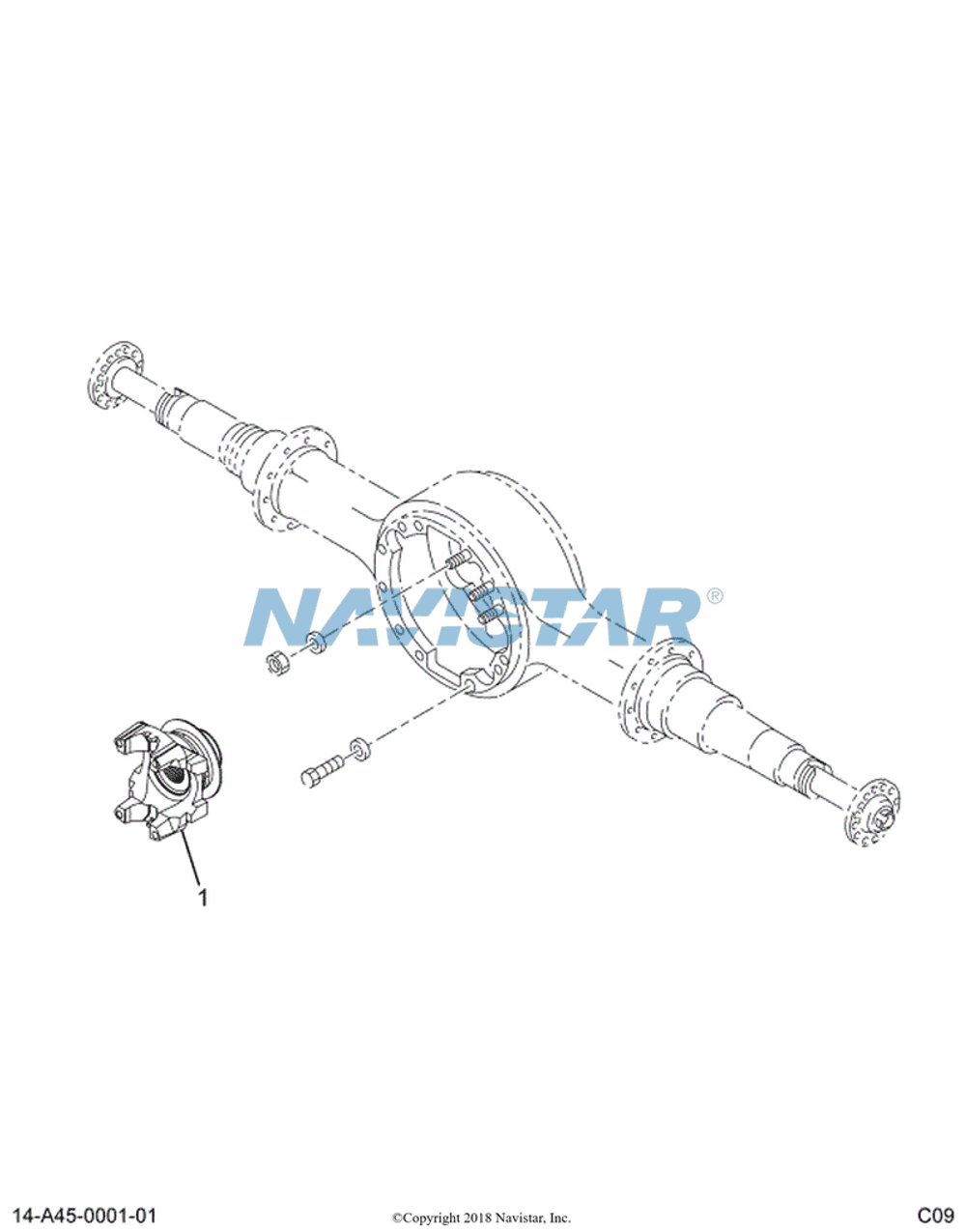 2013006C1 Flange, Trunnion Output for NAVISTAR