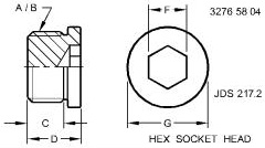 X3HP5ON-S Fitting Plug for JOHN DEERE