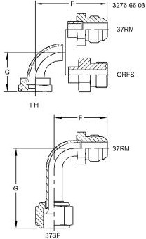 X41T3-10-10 Elbow for JOHN DEERE