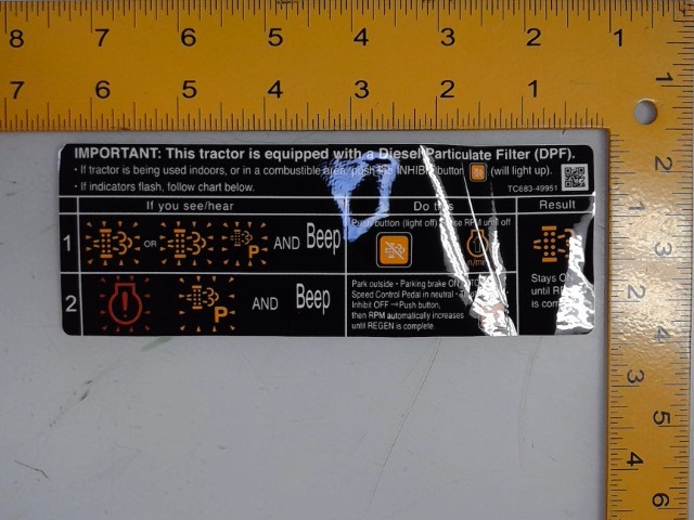 TC683-49950 Label for KUBOTA