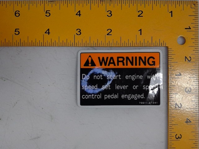 76611-47240 Label for KUBOTA