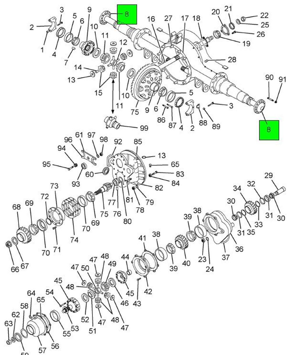 175542R2 Axle for NAVISTAR
