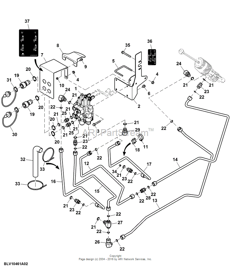 LVA16355 Oil Line for JOHN DEERE