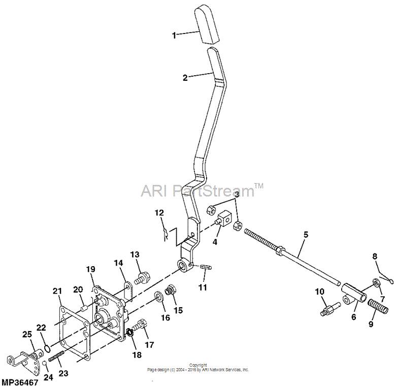 LVA801984 Control Lever for JOHN DEERE