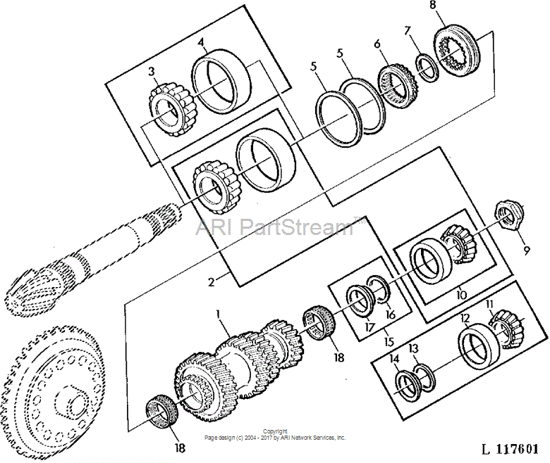 L41021 Countershaft for JOHN DEERE