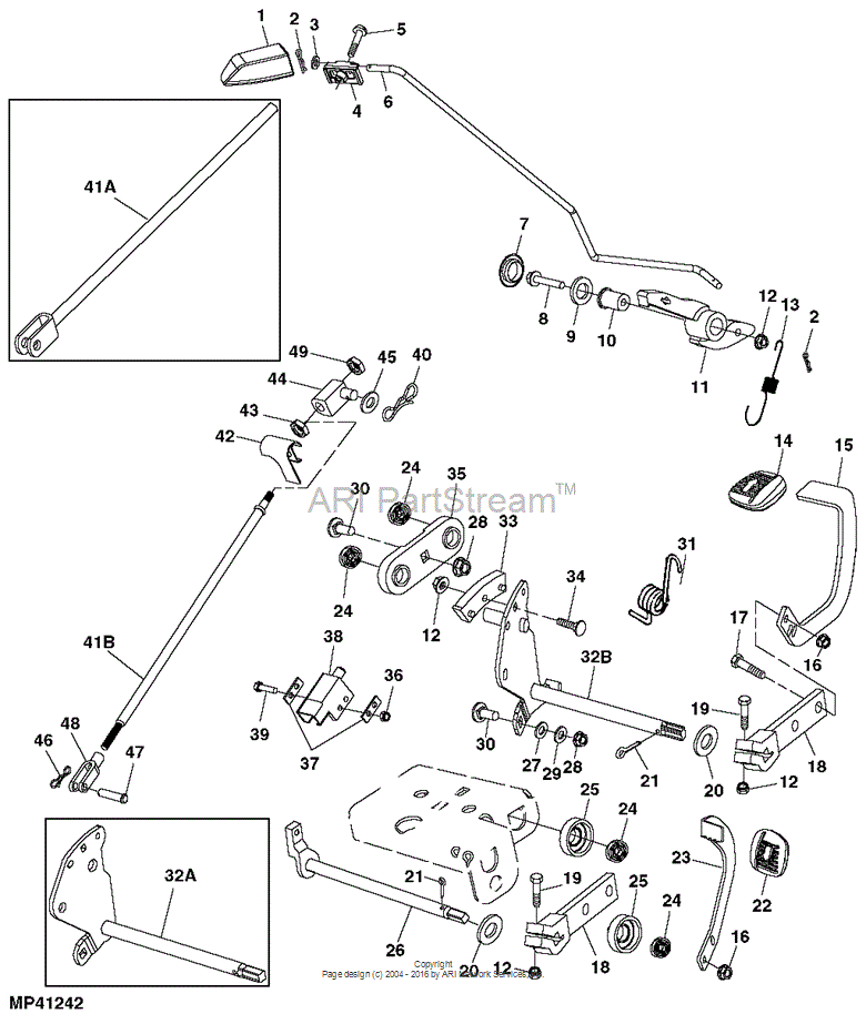 M157950 Rod for JOHN DEERE
