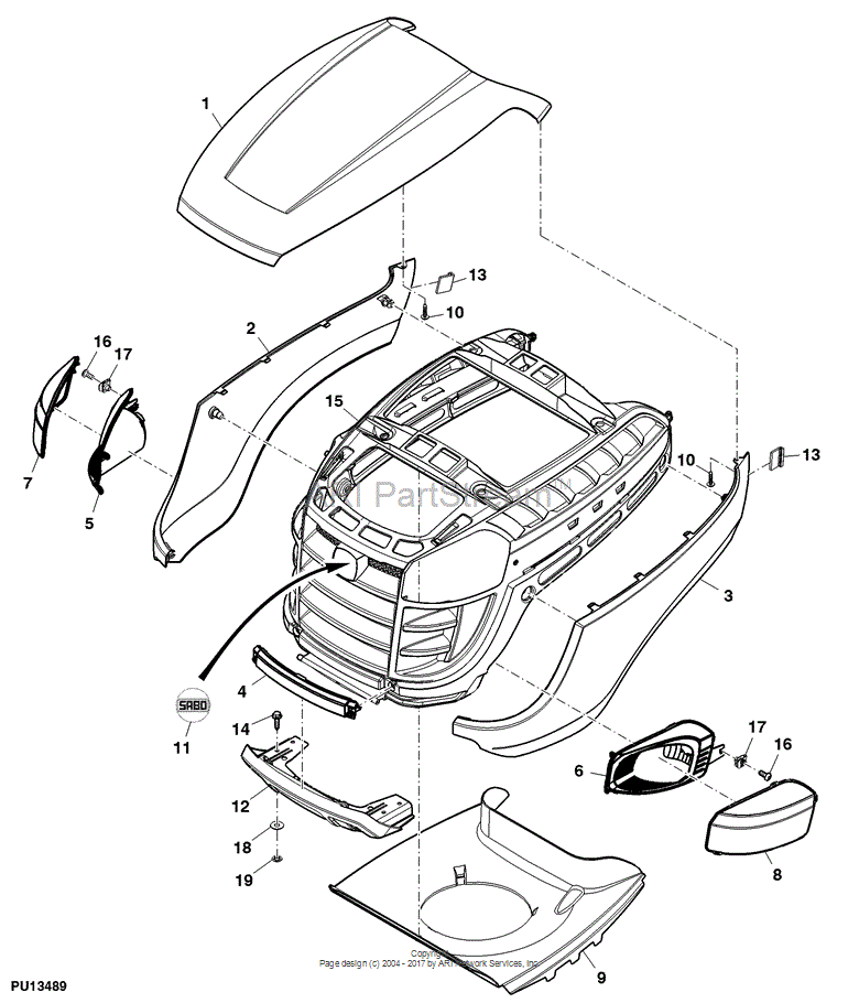 GX23203 Cover for JOHN DEERE