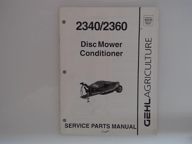 906058 Manual 2340/236 for GEHL MANITOU