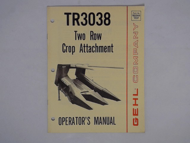902565 Book for GEHL MANITOU