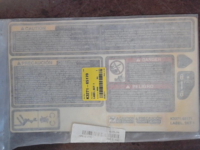 K3271-65170 Label for KUBOTA