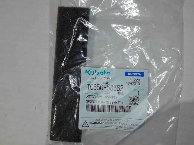 TC650-58362 Sponge for KUBOTA
